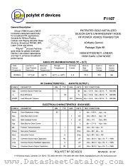F1107 datasheet pdf Polyfet RF Devices