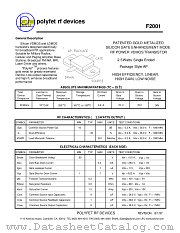F2001 datasheet pdf Polyfet RF Devices