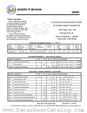 LB401 datasheet pdf Polyfet RF Devices
