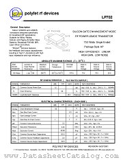 LP702 datasheet pdf Polyfet RF Devices