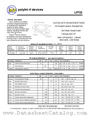 LP722 datasheet pdf Polyfet RF Devices