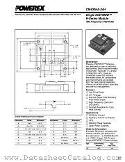 CM400HA-34H datasheet pdf Powerex Power Semiconductors