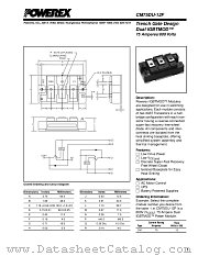 CM75DU-12F datasheet pdf Powerex Power Semiconductors