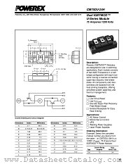 CM75DU-24H datasheet pdf Powerex Power Semiconductors
