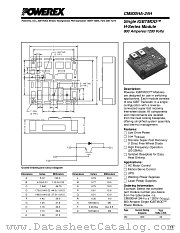 CM800HA-24H datasheet pdf Powerex Power Semiconductors