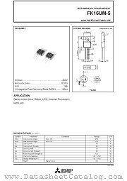 FK16UM-5 datasheet pdf Powerex Power Semiconductors