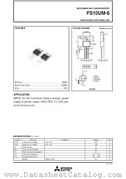 FS10UM-6 datasheet pdf Powerex Power Semiconductors