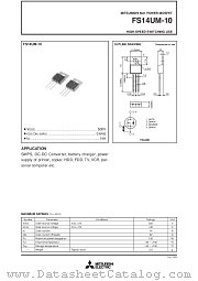 FS14UM-10 datasheet pdf Powerex Power Semiconductors