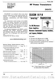 2N5470 datasheet pdf RCA Solid State