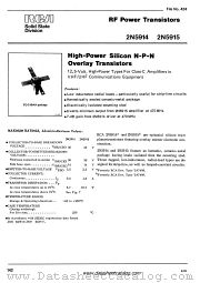 2N5915 datasheet pdf RCA Solid State