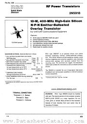 2N5918 datasheet pdf RCA Solid State