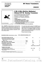 2N6265 datasheet pdf RCA Solid State