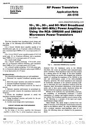 2N6267 datasheet pdf RCA Solid State
