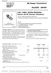 2N6391 datasheet pdf RCA Solid State