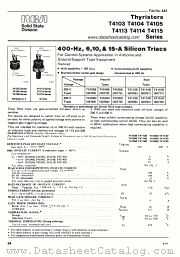 T4105B datasheet pdf RCA Solid State