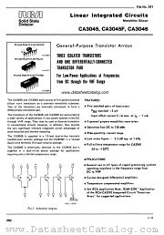 CA3046 datasheet pdf RCA Solid State
