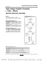 2SA1579 datasheet pdf ROHM