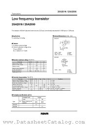 2SA2030 datasheet pdf ROHM