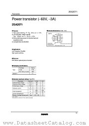 2SA2071 datasheet pdf ROHM