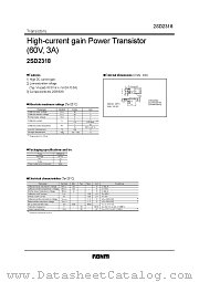 2SD2318 datasheet pdf ROHM