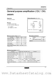 2SD2674 datasheet pdf ROHM
