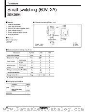2SK2094 datasheet pdf ROHM