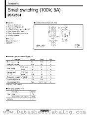 2SK2504 datasheet pdf ROHM
