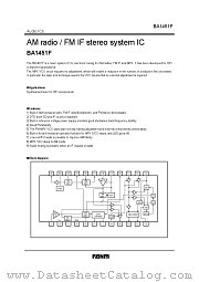 BA1451F datasheet pdf ROHM