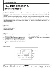 BA1604/F datasheet pdf ROHM