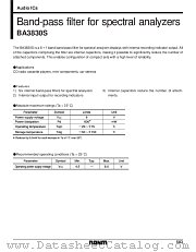 BA3830S datasheet pdf ROHM