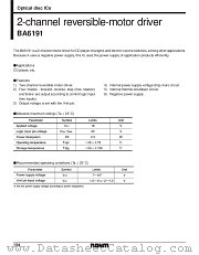 BA6191 datasheet pdf ROHM