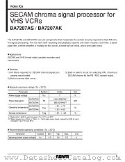 BA7207AS/AK datasheet pdf ROHM