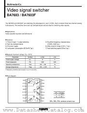 BA7603/F datasheet pdf ROHM