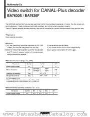 BA7630S/F datasheet pdf ROHM