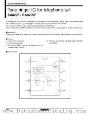 BA8206/F datasheet pdf ROHM