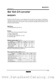BH2223FV datasheet pdf ROHM