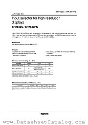 BH7659S/FS datasheet pdf ROHM