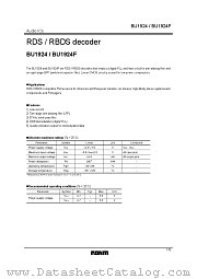 BU1924/F/FS datasheet pdf ROHM