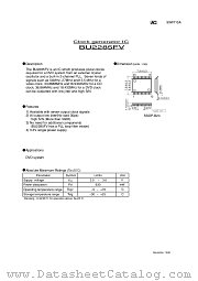 BU2285FV datasheet pdf ROHM