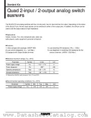 BU9761FS datasheet pdf ROHM