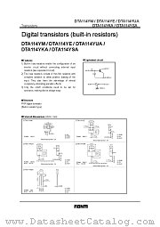 DTA114Y  A datasheet pdf ROHM