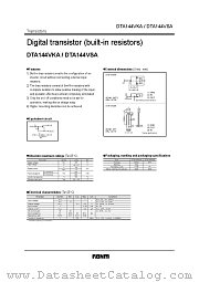 DTA144V  A datasheet pdf ROHM