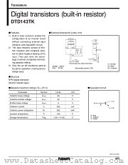 DTD143TK datasheet pdf ROHM