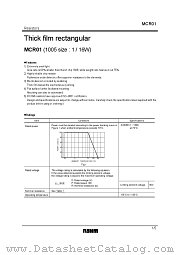 MCR01 datasheet pdf ROHM