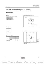 RTQ025P02 datasheet pdf ROHM