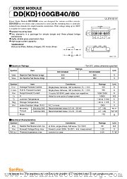 KD100GB80 datasheet pdf SanRex