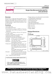 LC72323 datasheet pdf SANYO