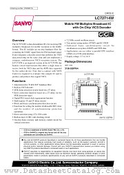 LC72714 datasheet pdf SANYO