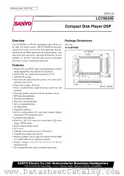 LC78630E datasheet pdf SANYO