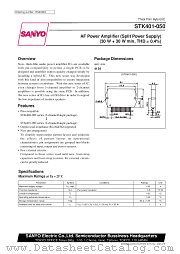 STK401-050 datasheet pdf SANYO